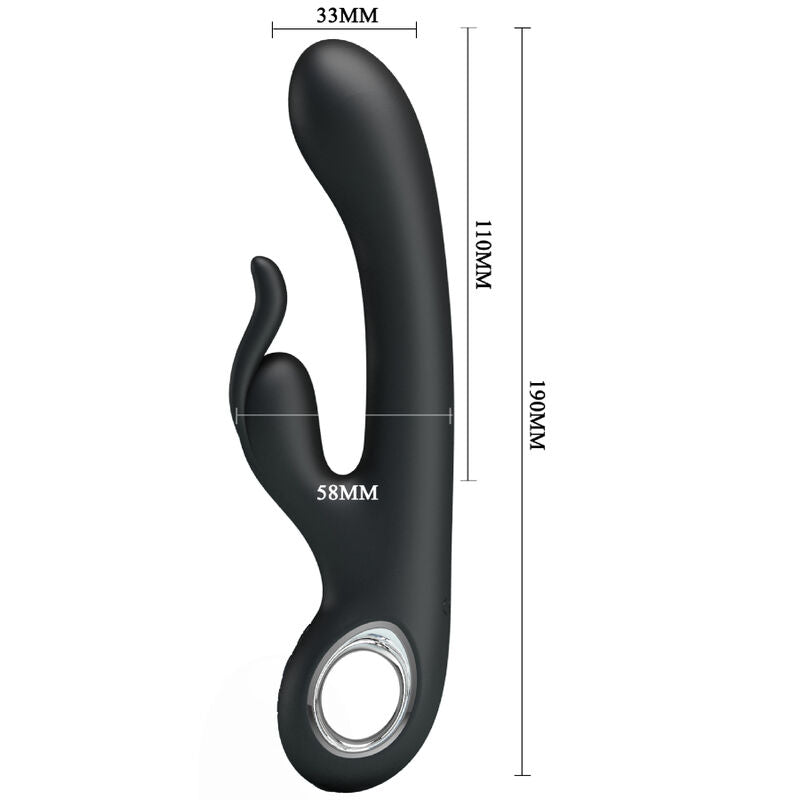 Vibratore clitoride e stimolatore punto G Pretty Love Carina, design elegante e compatto, con superficie liscia e dettagli colorati