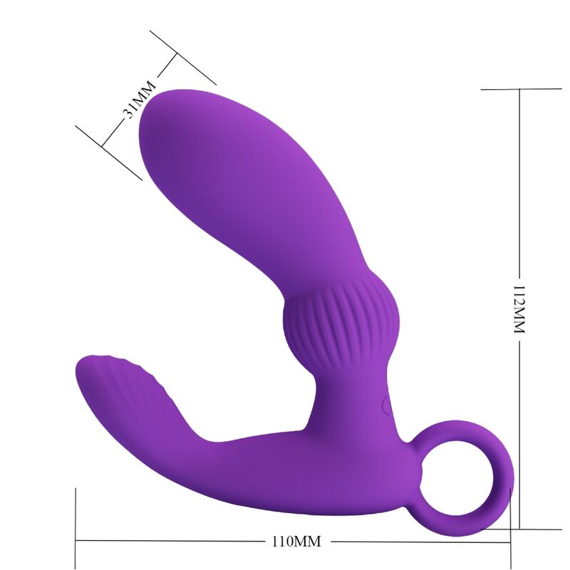 Vibratore anale Pretty Love Cayla di colore lilla, design ergonomico, ideale per massaggi e stimolazione anale.
