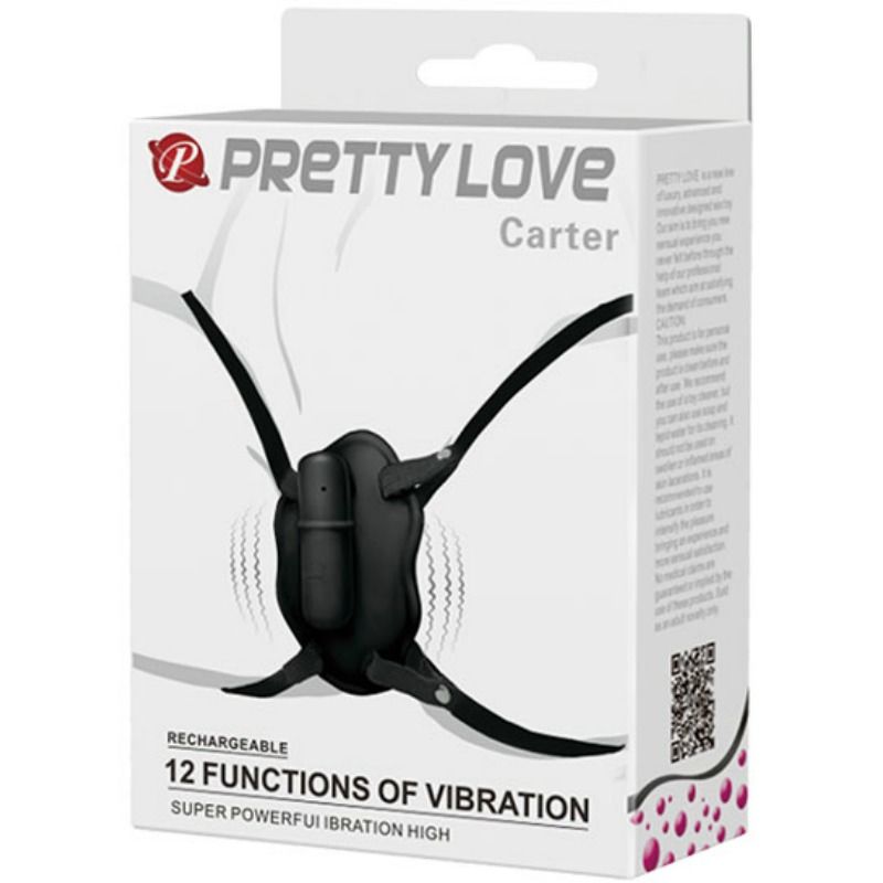 Cinturino con proiettile vibrante PRETTY LOVE, design elegante e dettagli colorati, ideale per stimolazione e piacere.