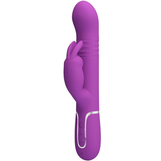 Vibratore coniglio viola PRETTY LOVE Coale 4 in 1, multifunzione, design elegante e dettagli colorati, ideale per il piacere personale