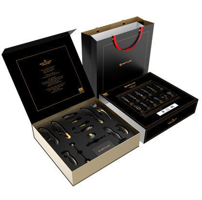 Set di prodotti della collezione di lusso Queen di Pretty Love, eleganti e raffinati, con dettagli decorativi distintivi.