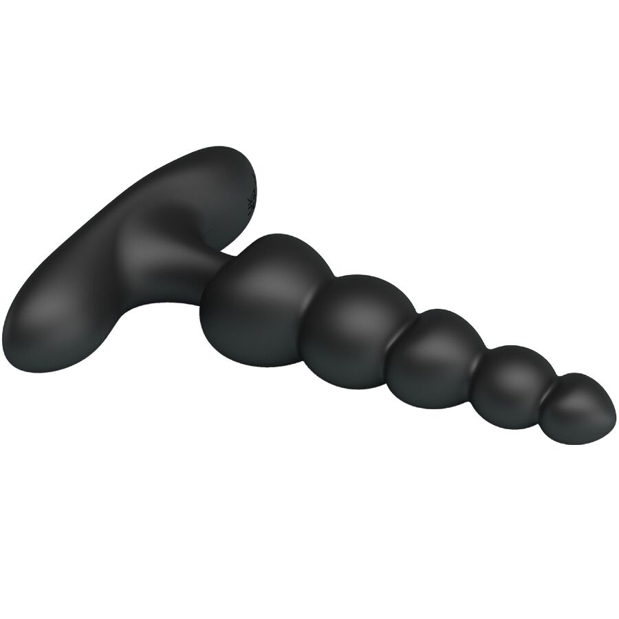 Vibratore anale Pretty Love Corban nero con 10 modalità di vibrazione, design ergonomico e superficie liscia.