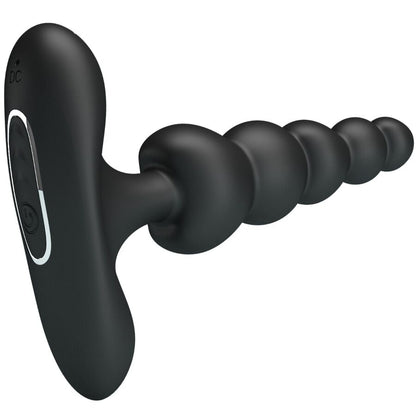 Vibratore anale PRETTY LOVE Corban nero con 10 modalità di vibrazione, design elegante e compatto, in materiale morbido.