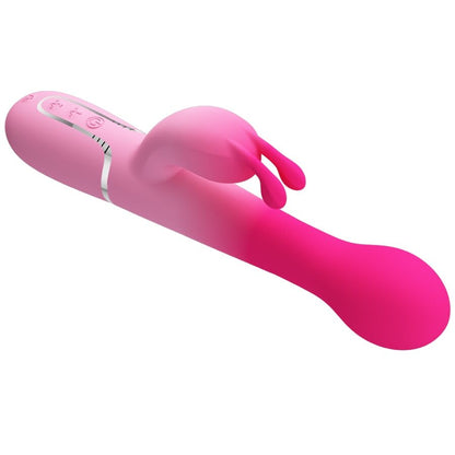 Vibratore coniglio rosa PRETTY LOVE DEJON 3 in 1, multifunzione, con design elegante e dettagli dettagliati.