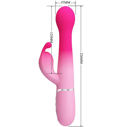 Vibratore coniglio rosa PRETTY LOVE Dejon 3 in 1, con funzionalità multiple e design elegante per il piacere.