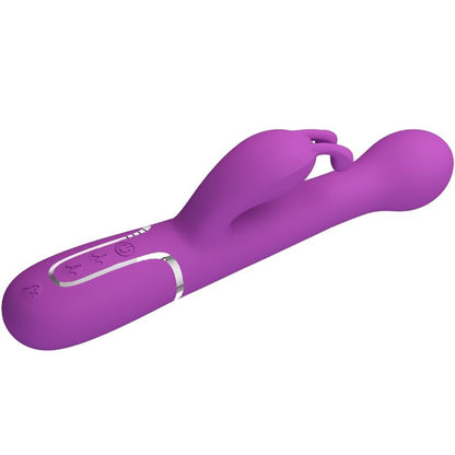 Vibratore coniglio viola PRETTY LOVE Dejon 3 in 1, multifunzione, design elegante e dettagli colorati, visibile in immagine