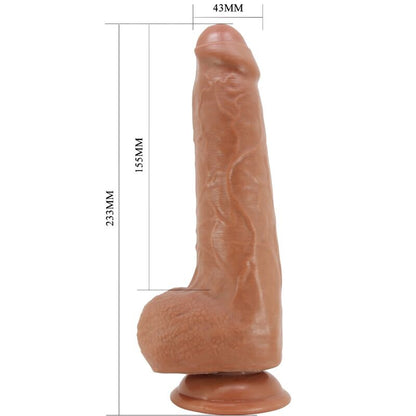 Dildo realistico PRETTY LOVE Draco modello 2 Flesh, lungo 23 cm, con dettagli realistici e superficie morbida.