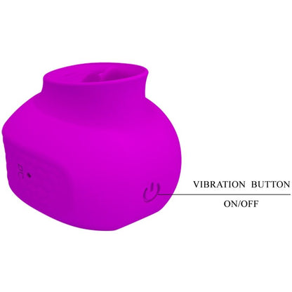 Stimolatore per clitoride Pretty Love Estelle con lingua, 12 vibrazioni, colore viola, dispositivo di piacere femminile.