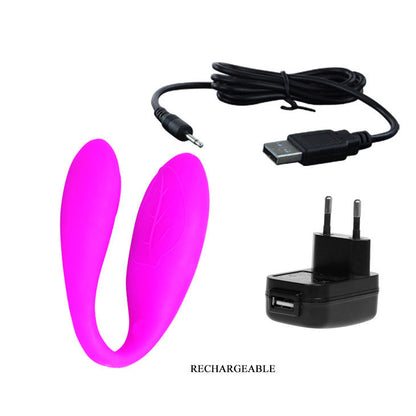 Massaggiatore Pretty Love Fascination color lilla, con design ergonomico e superficie liscia, ideale per relax e benessere.