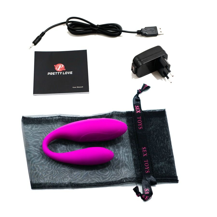 Massaggiatore Pretty Love Fascination color lilla con impugnatura ergonomica e funzioni di stimolazione, visibile nell'immagine.