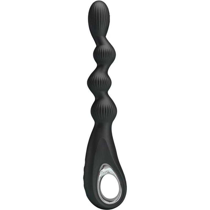 Vibratore anale nero PRETTY LOVE Federer con 12 vibrazioni, design elegante e stimolante per il piacere personale.