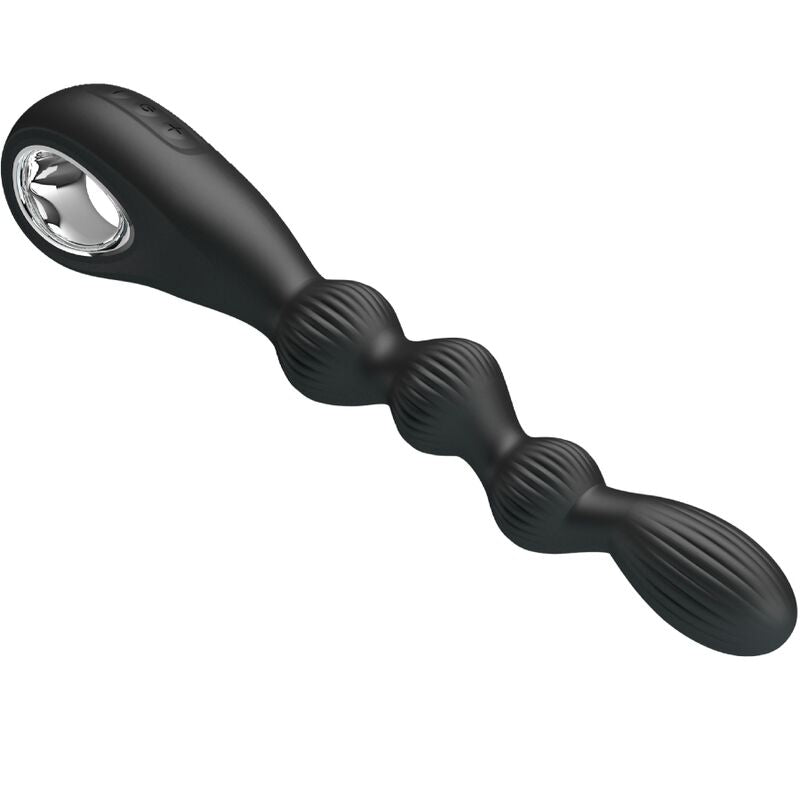 Vibratore anale nero PRETTY LOVE Federer con 12 funzioni di vibrazione, design elegante e ergonomico.