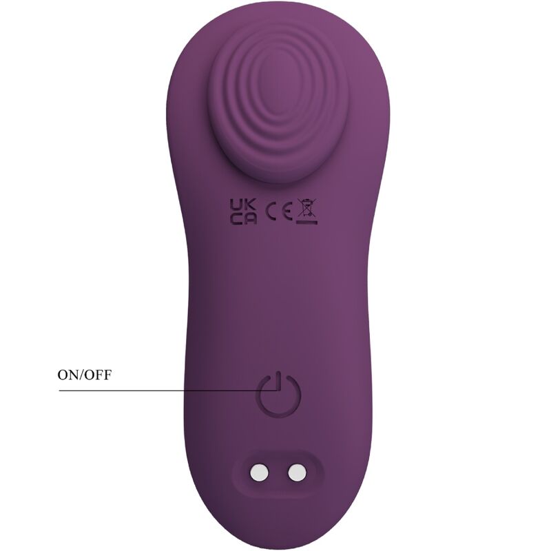 Massaggiatore e vibratore Pretty Love Franz di colore viola con controllo tramite app, design ergonomico e compatto.