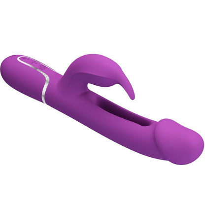 Vibratore coniglio viola PRETTY LOVE KAMPAS 3 in 1, multifunzione, design elegante e funzionale per piacere intenso.