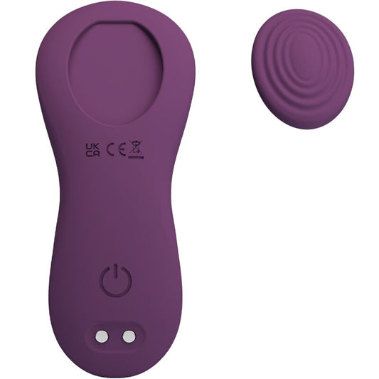 Massaggiatore clitoride PRETTY LOVE MANE LAY ON con 10 vibrazioni, telecomando, colore viola, design ergonomico per il piacere.