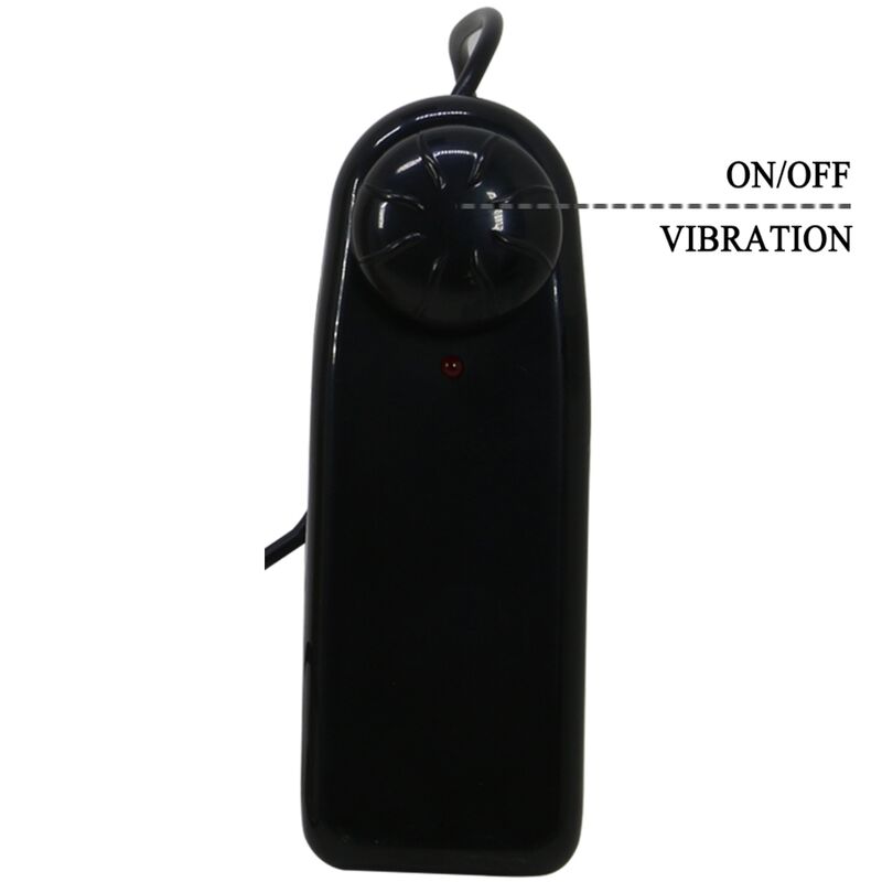 Imbracatura universale PRETTY LOVE Marion con dildo vibrante da 19 cm marrone, mostrato in primo piano.