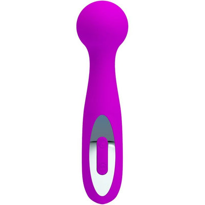 Massaggiatore ricaricabile Pretty Love Wade con 12 funzioni, display e design ergonomico, visibile in immagine.