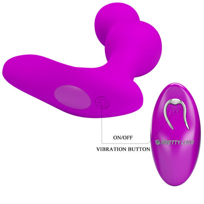 Massaggiatore vibratore anale Pretty Love Terrance con telecomando, design ergonomico e funzionale per piacere e relax.
