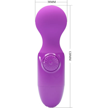 Mini massaggiatore personale Pretty Love di colore viola, compatto e portatile per massaggi rilassanti.