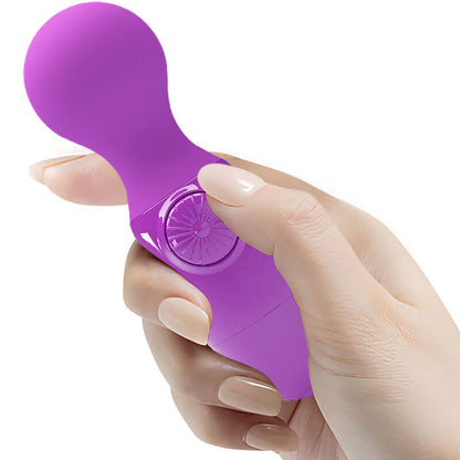 Mini massaggiatore personale PRETTY LOVE di colore viola, dispositivo compatto e portatile per massaggi rilassanti.