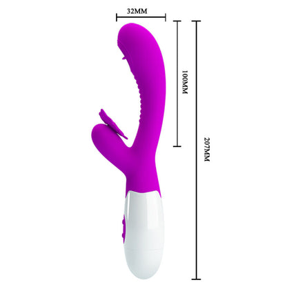Vibrante dildo lilla PRETTY LOVE Moth Licking, dettagli realistici e design elegante, ideale per il piacere personale.