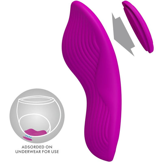 Stimolatore clitorideo PRETTY LOVE Romario rosa con telecomando, dispositivo lay-on elegante e compatto per piacere intenso.