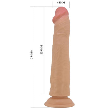 Dildo realistico PRETTY LOVE Sharife, lungo 25 cm, colore carne, con dettagli realistici e superficie morbida.