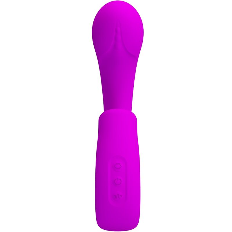 Vibratore punto G e stimolatore clitorideo Pretty Love Sibel, viola, con 10 modalità di vibrazione, in dettaglio.
