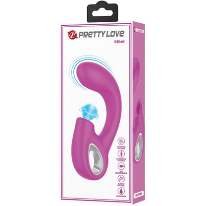 Vibratore Punto G e stimolatore clitorideo Pretty Love Sibel in colore viola con 10 modalità di vibrazione.