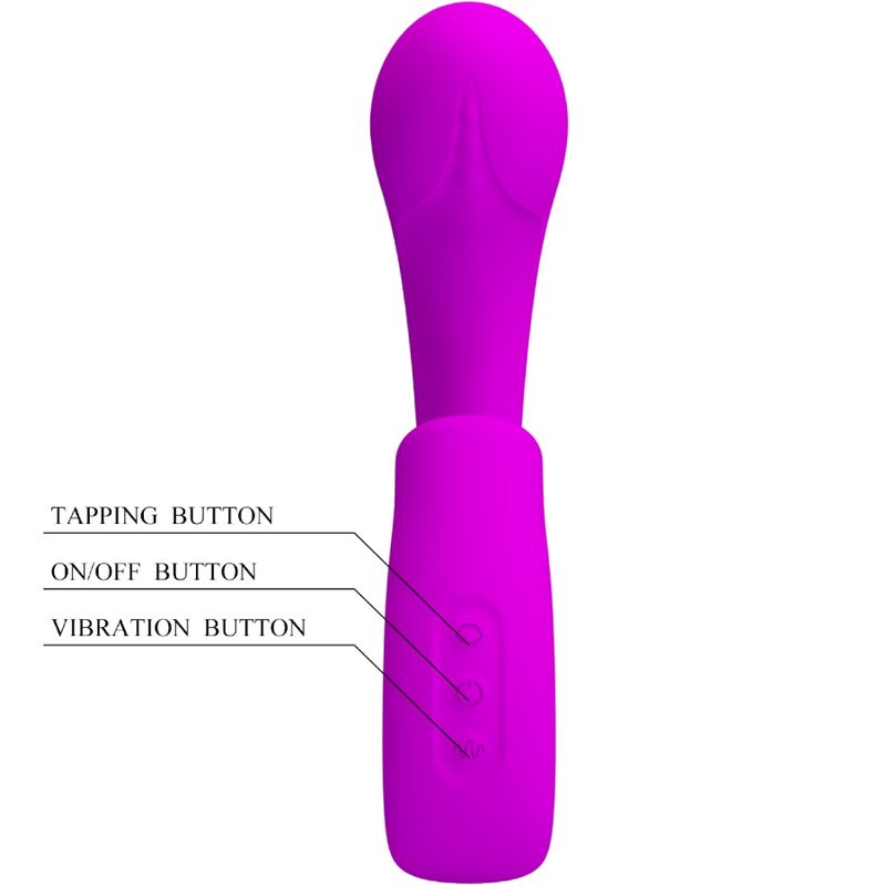 Vibratore Punto G e stimolatore clitorideo Pretty Love Sibel, viola, con 10 modalità di vibrazione, design elegante e compatto