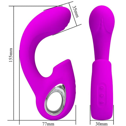 Vibratore punto G e stimolatore clitorideo PRETTY LOVE Sibel, viola, con 10 modalità di vibrazione, visibile in immagine