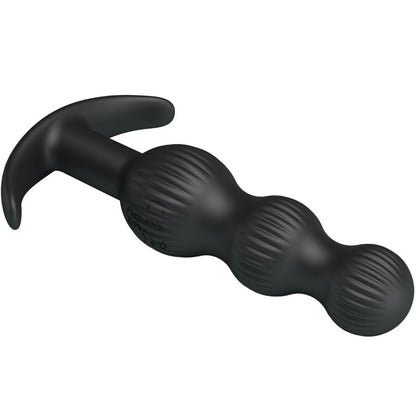 Vibratore anale nero Pretty Love Sidney con 10 modalità di vibrazione, design ergonomico e superficie liscia.