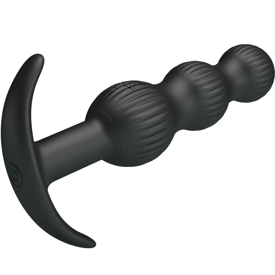 Vibratore anale Pretty Love Sidney nero con 10 modalità di vibrazione, design elegante e ergonomico per il piacere.