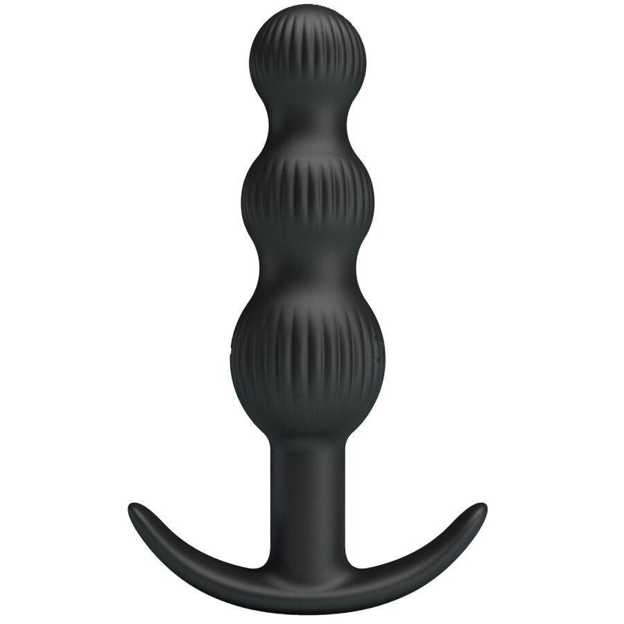 Vibratore anale nero PRETTY LOVE Sidney con 10 modalità di vibrazione, design ergonomico e superficie liscia.