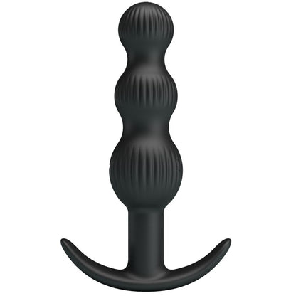 Vibratore anale nero PRETTY LOVE Sidney con 10 modalità di vibrazione, design ergonomico e superficie liscia.