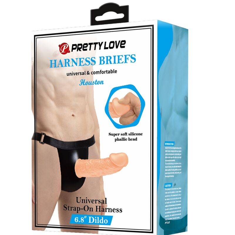 Cintura bondage Pretty Love con dildo incluso, elegante e regolabile, ideale per giochi erotici e intimità.