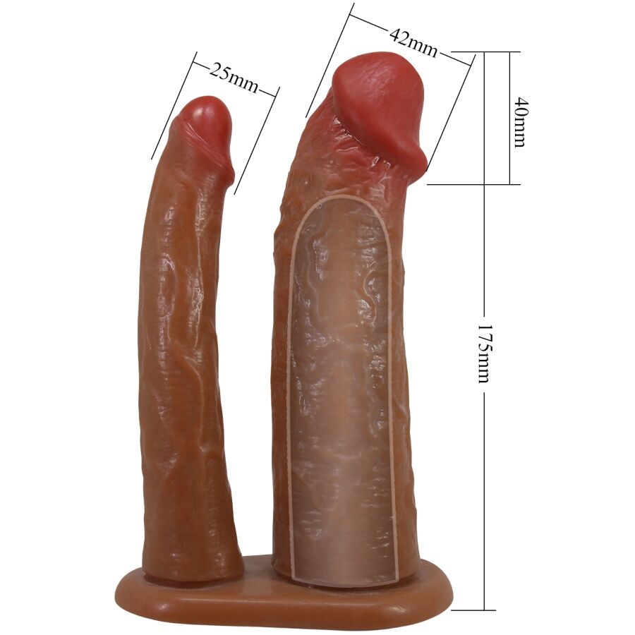 Imbracatura universale Pretty Love Slip Keaven con doppio dildo, design comodo e regolabile per piacere e comfort.