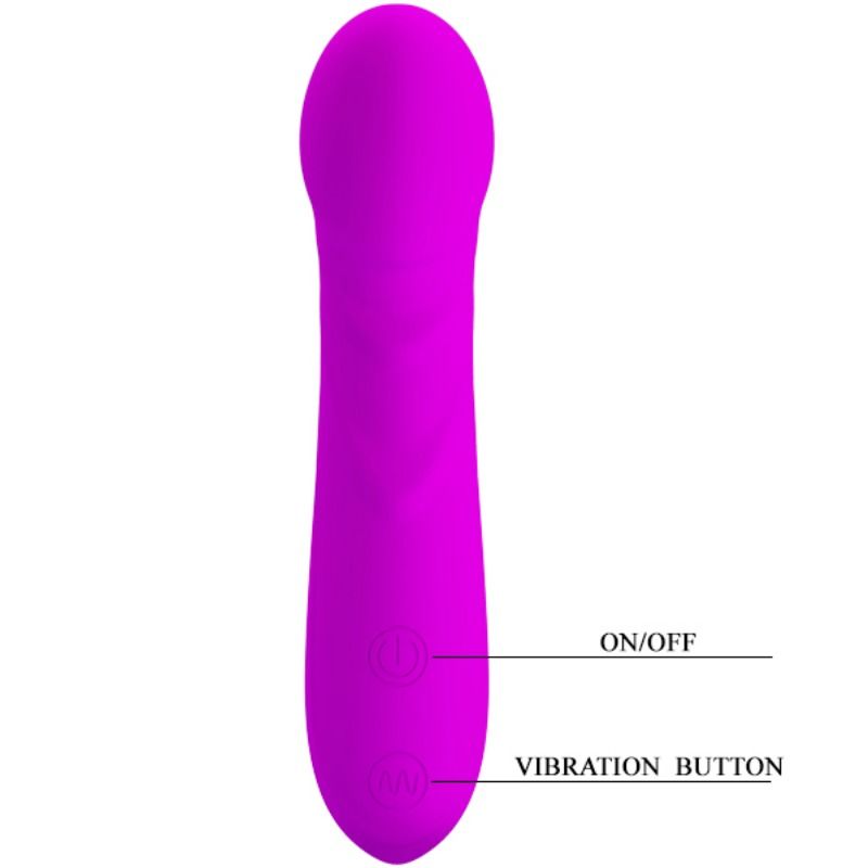 Vibratore mini PRETTY LOVE REUBEN, compatto e discreto, in silicone con design ergonomico, ideale per stimolazione personale.