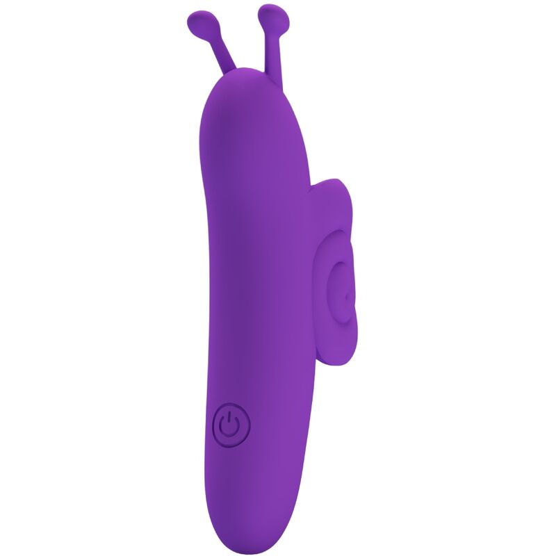 Stimolatore delle dita PRETTY LOVE SNAIL potente, colore viola, design compatto e ergonomico per piacere personale.