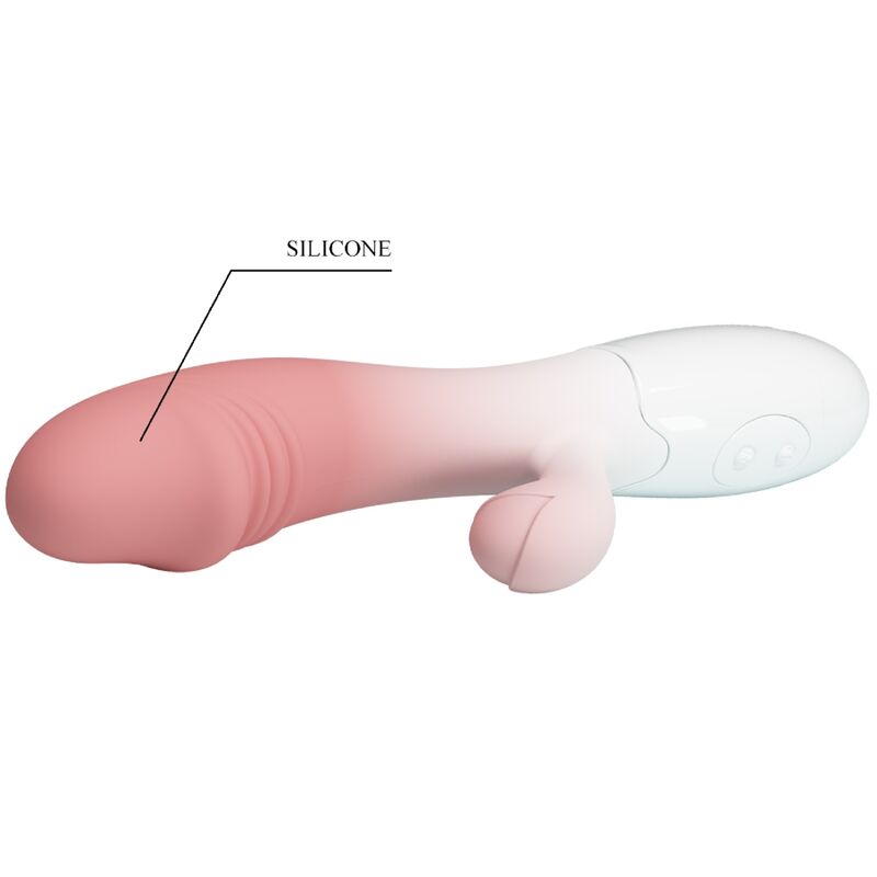 Vibratore a coniglio rosa PRETTY LOVE Snappy con 30 vibrazioni, dettagli eleganti e design ergonomico, immagine del prodotto.