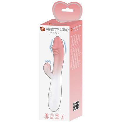 Vibratore a orecchio di coniglio rosa PRETTY LOVE Snappy con 30 vibrazioni, visibile in dettaglio.