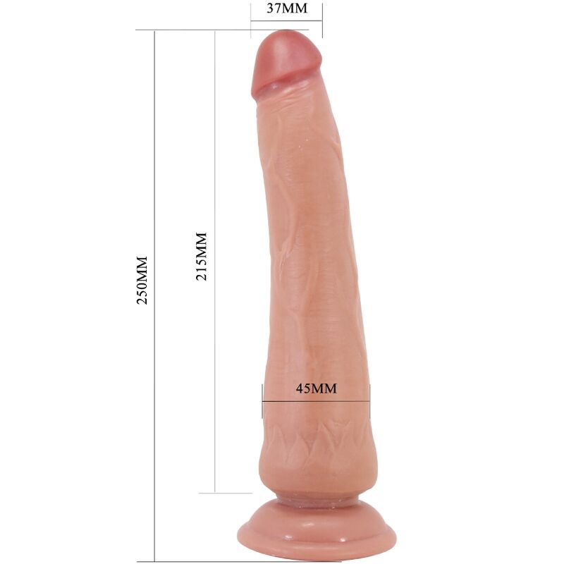 Dildo realistico PRETTY LOVE Tiemeyer, 25 cm, modello 2 Flesh, con dettagli realistici e superficie morbida.