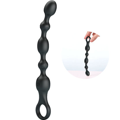 Balle anali PRETTY LOVE VAN in silicone con 10 vibrazioni, ricaricabili, progettate per il piacere e il comfort.