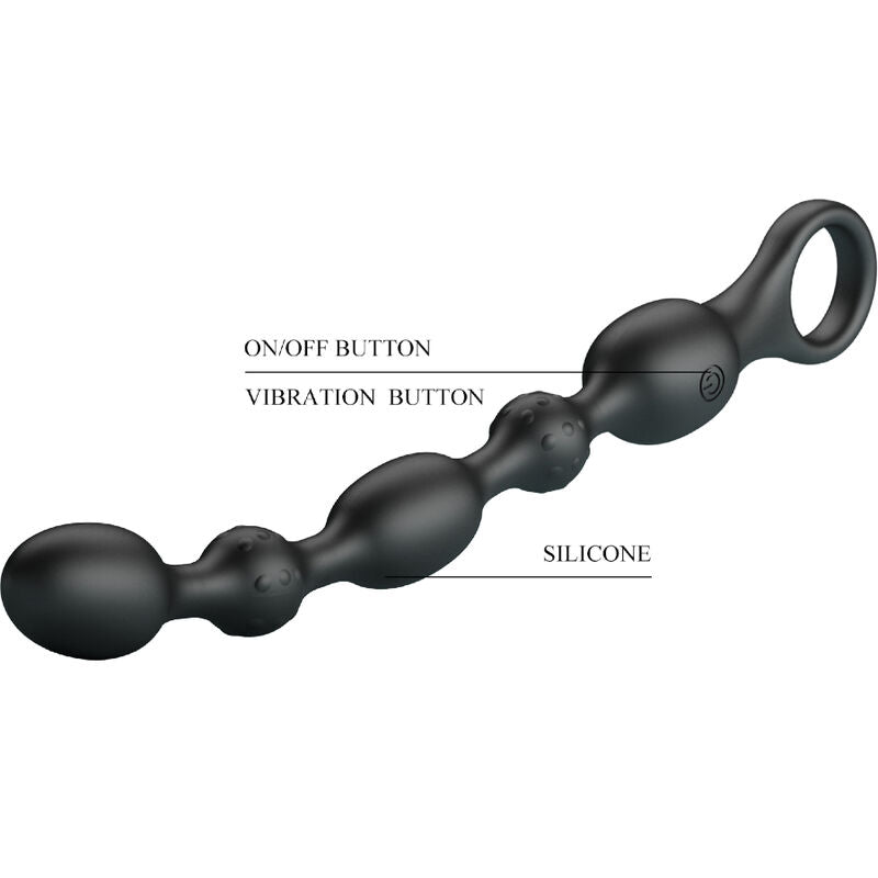 Balle anali PRETTY LOVE VAN in silicone con 10 vibrazioni, ricaricabili, design ergonomico e morbido per il piacere.