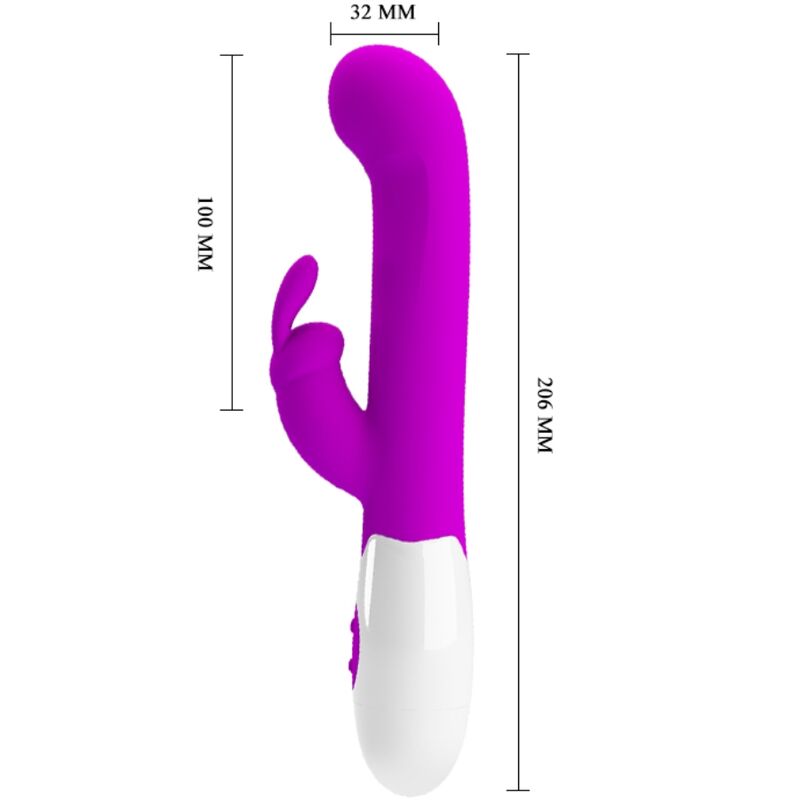 Vibratore Centaur coniglio viola di Pretty Love, con 30 modalità di vibrazione e design ergonomico.