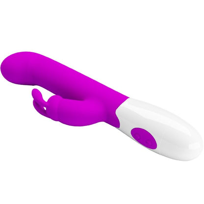 Vibratore Centaur coniglio viola di PRETTY LOVE con 30 modalità di vibrazione, dotato di design ergonomico e dettagli colorati.