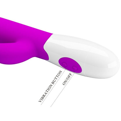 Vibratore Centaur coniglio viola di Pretty Love, 30 modalità di vibrazione, design ergonomico e dettagliato.
