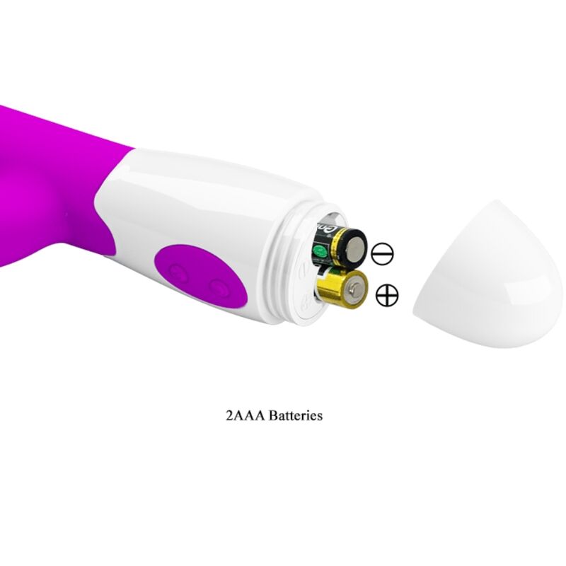 Vibratore Centaur coniglio viola di PRETTY LOVE con 30 modalità di vibrazione, design elegante e dettagli realistici.