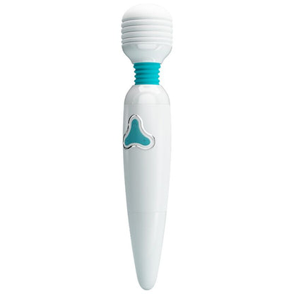 Vibratore Cloud Wand PRETTY LOVE bianco con 7 vibrazioni, elegante design in silicone, visibile in dettaglio nell'immagine.