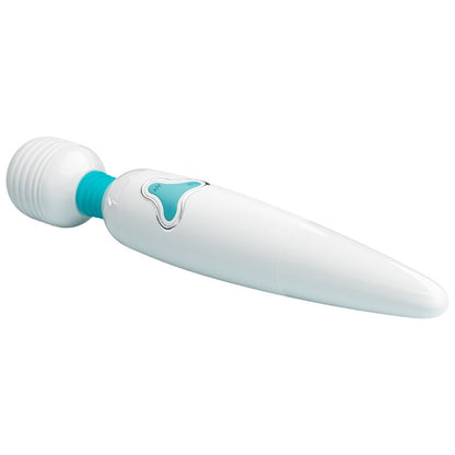 Vibratore Cloud Wand PRETTY LOVE bianco con 7 vibrazioni, design ergonomico e superficie liscia, ideale per stimolazione.